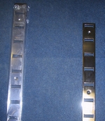 Slatwall Wall Bands 2400mm Chrome